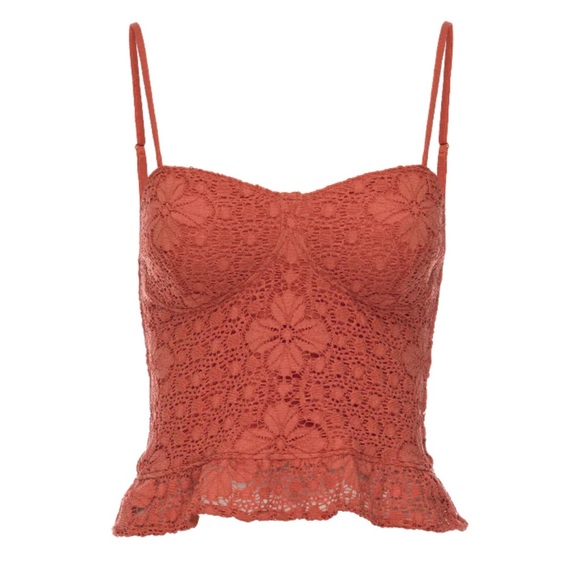 NIGHTCAP *Sunflower* lace corset cami top in Sunset orange XS S - Picture 10 of 10